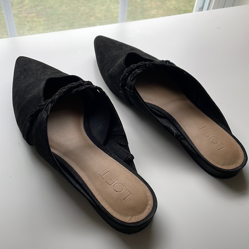 Black work shoes from Loft